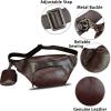 imageGenuine Leather Waist Bag Hip Bag Fanny Packs for Women and Men Real Leather Fanny Bag Sling Bag Crossbody Bags Chest Purses BrownCoffee
