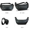 imageLRTO Genuine Leather Fanny Pack for Men and Women Waist Bag Hip Bag Real Leather Fanny Bag Sling Bag Crossbody Bags Chest Purses Brown LRTO15023Black