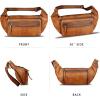 imageLRTO Genuine Leather Fanny Pack for Men and Women Waist Bag Hip Bag Real Leather Fanny Bag Sling Bag Crossbody Bags Chest Purses Brown LRTO15023Brown