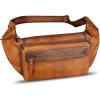 imageLRTO Genuine Leather Fanny Pack for Men and Women Waist Bag Hip Bag Real Leather Fanny Bag Sling Bag Crossbody Bags Chest Purses Brown LRTO15023Brown