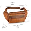 imageLRTO Genuine Leather Fanny Pack for Men and Women Waist Bag Hip Bag Real Leather Fanny Bag Sling Bag Crossbody Bags Chest Purses Brown LRTO15023Brown