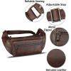 imageLRTO Genuine Leather Fanny Pack for Men and Women Waist Bag Hip Bag Real Leather Fanny Bag Sling Bag Crossbody Bags Chest Purses Brown LRTO15023Coffee