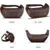 imageLRTO Genuine Leather Fanny Pack for Men and Women Waist Bag Hip Bag Real Leather Fanny Bag Sling Bag Crossbody Bags Chest Purses Brown LRTO15023Coffee