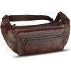 imageLRTO Genuine Leather Fanny Pack for Men and Women Waist Bag Hip Bag Real Leather Fanny Bag Sling Bag Crossbody Bags Chest Purses Brown LRTO15023Coffee