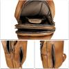 imageLRTO Genuine Leather Silng Bag for Men and Women Fashion Real Leather Sling Backpack Shoulder Crossbody Bag Chest PurseBrown