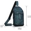 imageLRTO Genuine Leather Silng Bag for Men and Women Retro Leather Sling Backpack Purse Shoulder Crossbody Bag Chest BagNavyblue