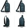 imageLRTO Genuine Leather Silng Bag for Men and Women Retro Leather Sling Backpack Purse Shoulder Crossbody Bag Chest BagNavyblue