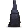imageLRTO Genuine Leather Silng Bag for Women and Men Vintage Real Leather Sling Backpack Shoulder Crossbody Bag Chest PurseBlack