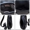 imageLRTO Genuine Leather Silng Bag for Women and Men Vintage Real Leather Sling Backpack Shoulder Crossbody Bag Chest PurseBlack