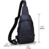 imageLRTO Genuine Leather Silng Bag for Women and Men Vintage Real Leather Sling Backpack Shoulder Crossbody Bag Chest PurseBlack