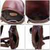 imageLRTO Genuine Leather Silng Bag for Women and Men Vintage Real Leather Sling Backpack Shoulder Crossbody Bag Chest PurseCoffee
