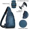 imageLRTO Genuine Leather Silng Bag for Women and Men Vintage Real Leather Sling Backpack Shoulder Crossbody Bag Chest PurseNavyblue