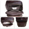 imageLRTO Genuine Leather Sling Bag Crossbody Motorcycle Bag Handmade Hiking Chest Daypack Retro Shoulder Backpack BrownCoffee