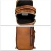 imageLRTO Genuine Leather Sling Bag Hiking Sling Backpacks Retro Handmade Crossbody Chest Daypack Antitheft Shoulder Bag Purse BrownBrown