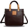 imageGenuine Leather Handbag Purse for Women Retro Handmade TopHandle Satchel Crossbody Bag Shoulder BagCoffee