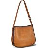 imageGenuine Leather Satchel Shoulder Bag for Women Vintage Handmade Handbag Retro Designer Hobo Bag Crossbody PurseeBrown