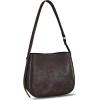 imageGenuine Leather Satchel Shoulder Bag for Women Vintage Handmade Handbag Retro Designer Hobo Bag Crossbody PurseeCoffee
