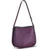 imageGenuine Leather Satchel Shoulder Bag for Women Vintage Handmade Handbag Retro Designer Hobo Bag Crossbody PurseePurple