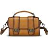 imageGenuine Leather Satchel for Women Vintage Purse Handmade Handbag Retro Crossbody Bag PurseBrown
