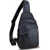 imageGenuine Leather Silng Bag for Men and Women Vintage Leather Sling Backpack Fashion Shoulder Crossbody Bag Chest PurseDarkgray