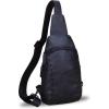 imageLRTO Genuine Leather Silng Bag for Women and Men Vintage Real Leather Sling Backpack Shoulder Crossbody Bag Chest PurseBlack