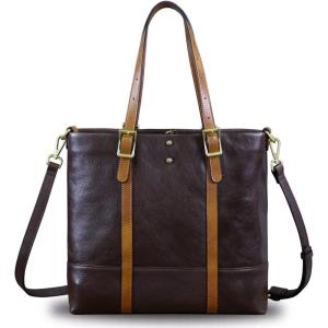imageGenuine Leather Shoulder Bag Purse for Women Retro Top Handle Purse Handmade Vintage Crossbody Tote Handbags SatchelCoffee