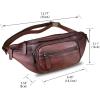 imageGenuine Leather Fanny Pack for Women and Men Leather Waist Bag Fashion Sling Bag Shoulder Crossbody Bag Sling Backpack BrownCoffee