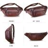 imageGenuine Leather Fanny Pack for Women and Men Leather Waist Bag Fashion Sling Bag Shoulder Crossbody Bag Sling Backpack BrownCoffee