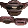 imageGenuine Leather Fanny Pack for Women and Men Leather Waist Bag Fashion Sling Bag Shoulder Crossbody Bag Sling Backpack BrownCoffee