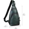 imageGenuine Leather Silng Bag for Men and Women Vintage Leather Sling Backpack Purse Shoulder Crossbody Bag Chest BagDarkgrey