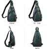 imageGenuine Leather Silng Bag for Men and Women Vintage Leather Sling Backpack Purse Shoulder Crossbody Bag Chest BagDarkgrey