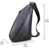 imageGenuine Leather Silng Bag for Women and Men Vintage Leather Sling Backpack Shoulder Crossbody Bag Chest PursesDarkgrey