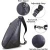 imageGenuine Leather Silng Bag for Women and Men Vintage Leather Sling Backpack Shoulder Crossbody Bag Chest PursesDarkgrey