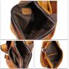 imageGenuine Leather Sling Bag Crossbody Purse Handmade Hiking Daypack Motorcycle Bag Retro Shoulder Backpack Vintage Chest Pack CoffeeBrown