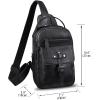 imageGenuine Leather Sling Bag for Men Crossbody Backpack Handmade Hiking Daypack Motorcycle Chest Shoulder Purses BrownBlack