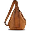 imageGenuine Leather Sling Bag for Men and Women Large Real Leather Sling Backpack Shoulder Crossbody Bag Chest BagsBrown
