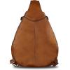 imageGenuine Leather Sling Bag for Men and Women Large Real Leather Sling Backpack Shoulder Crossbody Bag Chest BagsBrown