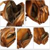 imageGenuine Leather Sling Bag for Men and Women Vintage Leather Sling Backpack Purse Chest Bag Over Shoulder Crossbody BagBrown