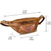 imageGenuine Leather Waist Bag Fanny Pack Purse Multifunction Travel Pouch Hiking Sling Bag Multiple Pockets for Running and Cycling Brown