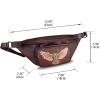 imageGenuine Leather Waist Bag Fanny Pack Purse Multifunction Travel Pouch Hiking Sling Bag Multiple Pockets for Running and Cycling Coffee