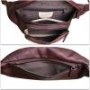 imageGenuine Leather Waist Bag Fanny Pack Purse Multifunction Travel Pouch Hiking Sling Bag Multiple Pockets for Running and Cycling Coffee