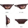 imageGenuine Leather Waist Bag Fanny Pack Purse Multifunction Travel Pouch Hiking Sling Bag Multiple Pockets for Running and Cycling Coffee