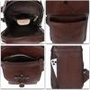 imageLRTO Genuine Leather Sling Bag for Men Crossbody Backpack Handmade Hiking Daypack Motorcycle Chest Shoulder Purse Coffee