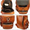 imageLRTO Genuine Leather Sling Bag for Men and Women Crossbody Backpack Handmade Chest Bag Hiking Daypack Purse PouchBrown