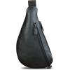 imageLRTO Genuine Leather Sling Bag for Men and Women Vintage Real Leather Crossbody Chest Bags Backpack Purse for Travel HikingBlack