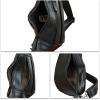 imageLRTO Genuine Leather Sling Bag for Men and Women Vintage Real Leather Crossbody Chest Bags Backpack Purse for Travel HikingBlack