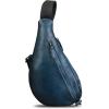 imageLRTO Genuine Leather Sling Bag for Men and Women Vintage Real Leather Crossbody Chest Bags Backpack Purse for Travel HikingBlue