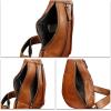 imageLRTO Genuine Leather Sling Bag for Men and Women Vintage Real Leather Crossbody Chest Bags Backpack Purse for Travel HikingBrown