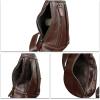 imageLRTO Genuine Leather Sling Bag for Men and Women Vintage Real Leather Crossbody Chest Bags Backpack Purse for Travel HikingCoffee