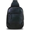 imageLRTO Genuine Leather Small Sling Bag for Women and Men Crossbody Bag Chest Bag Sling Backpack Purses for Hiking Sports TravelBlack